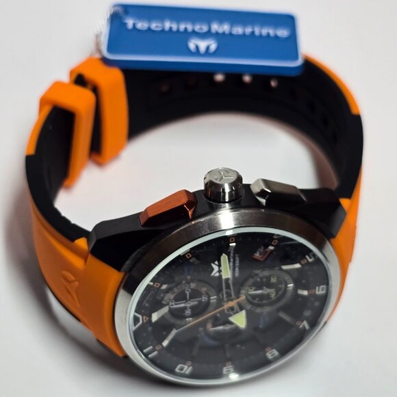 Technomarine Men's Watch Ocean Quantum Chrono Orange and Black TM-318128 - Picture 4 of 7